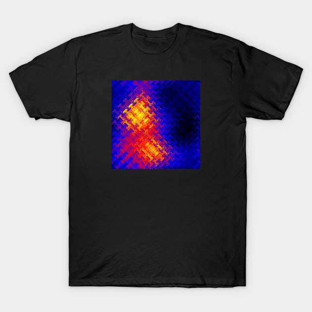 Polyamory Pride Abstract Blurred Glass Texture T-Shirt by VernenInk